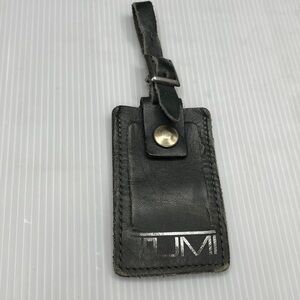 Tumi Green Leather Buckle Luggage Tag